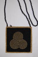 BLACK BEADED CELTIC PURSE
